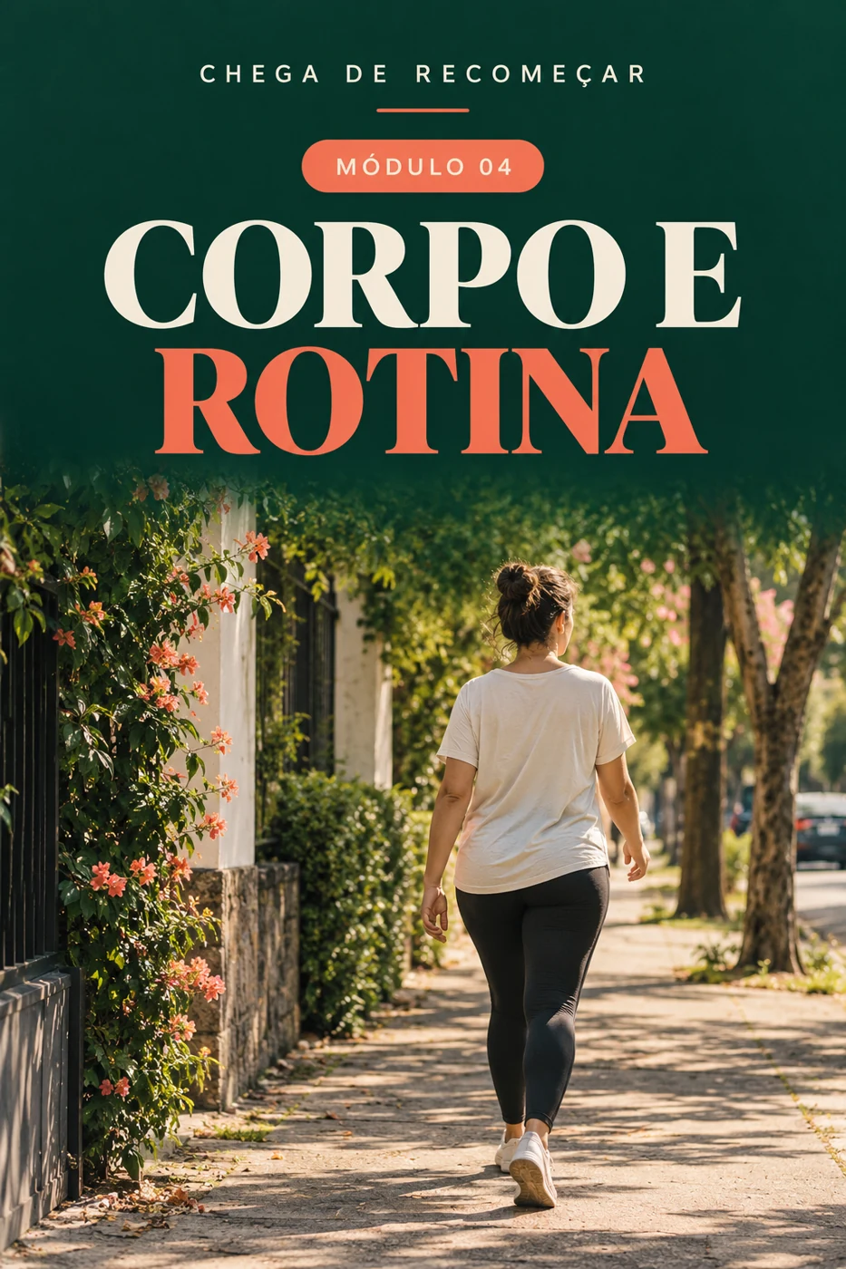 Capa Corpo e rotina, com uma pessoa caminhando
